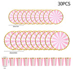 assiettes gobelets papier jetables motifs floraux fête anniversaire mariage décoration