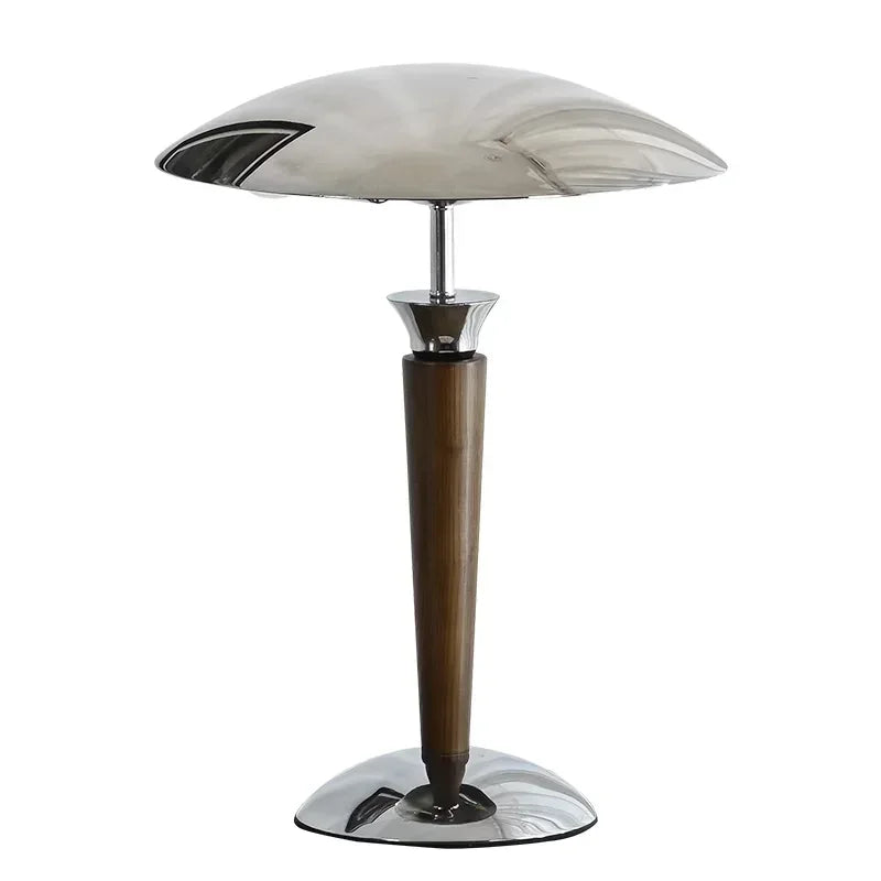lampe table moderne bois fer marron clair sans ombre alimentation électrique 90 260V