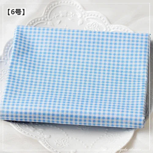 tissu coton bleu clair imprimé points rayures triangles zigzag moderne décontracté biodegradable 160cm