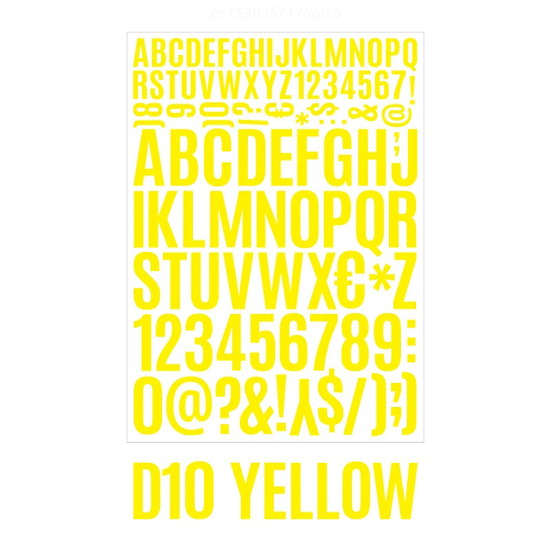 sticker autocollant lettre chiffre symbole multicolore classique deco papeterie scrapbooking journal agenda planificateur álbum
