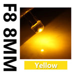 diode led 8mm chapeau paille rouge bleu jaune vert rose blanc chaud décoration