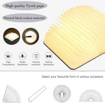 lampe table livre forme blanc pliées pages moderne recharge usb notice