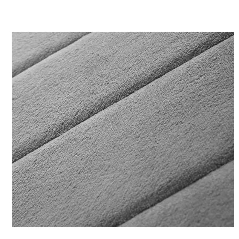 tapis toilette salle bain gris noir rouge rayures horizontales microfibre antidérapant moderne adhésif rapide