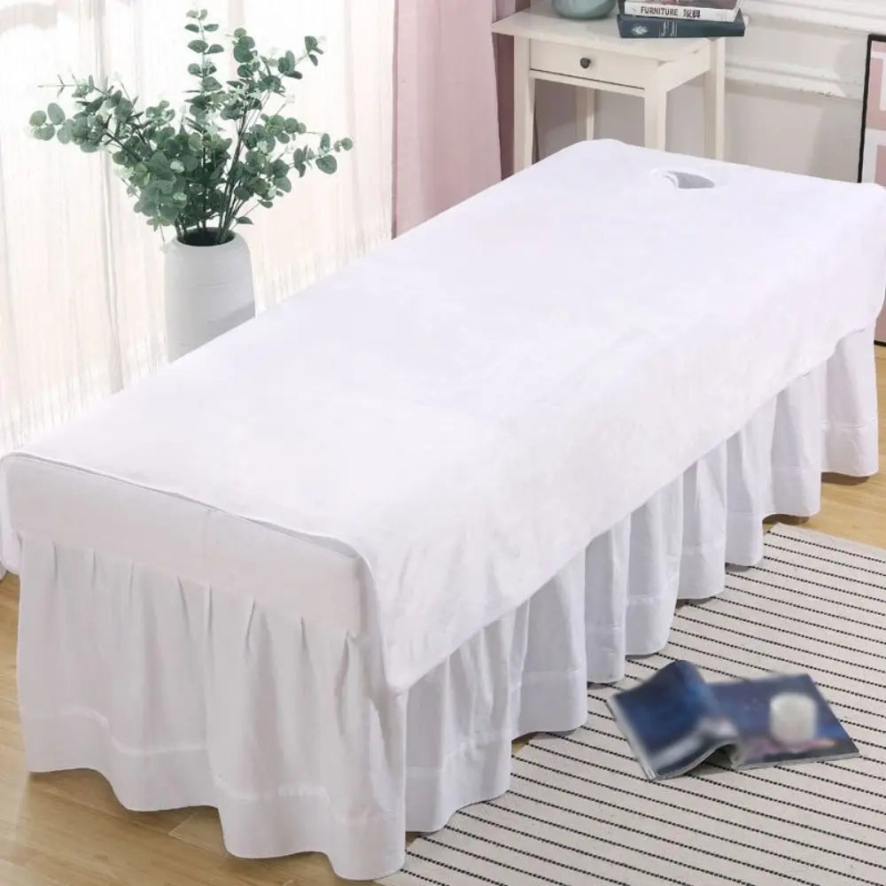 drap massage velours uni blanc rose marron gris 80x200cm 120x200cm