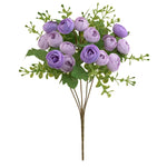 bouquet fleurs artificielles roses simples modernes blanc rose orange violet jaune bleu intérieur mariage
