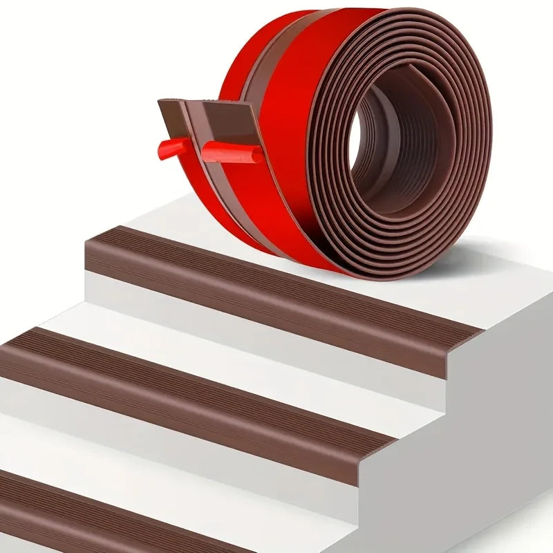 protection anti dérapante escalier adhésif double face moderne marron gris rouge texturée marches carrelage