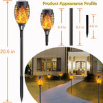 lampe solaire torche flamme artificielle moderne extérieure jardin pelouse tringle ip65 led 2492000lm abs