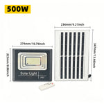 lampe solaire 50w 100w 200w 300w 500w ip67 panneau solaire led noire moderne