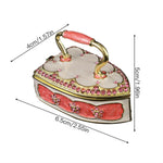 boîte bijoux vintage rose fleurs blanches oreilles anneaux broches élégante dorée transparente cadeau anniversaire