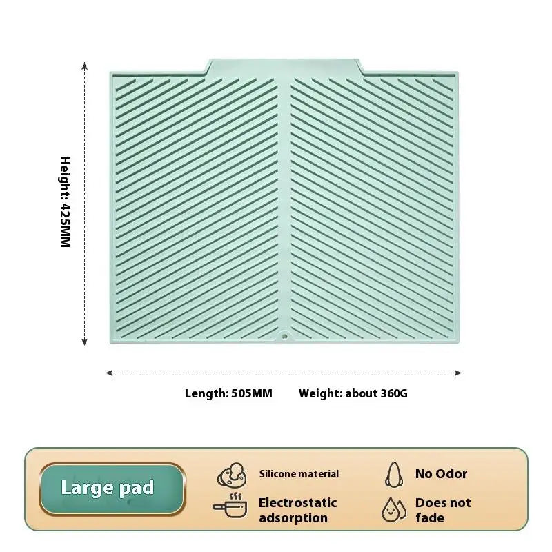 pad protection table silicone vert clair beige moderne clips diagonal