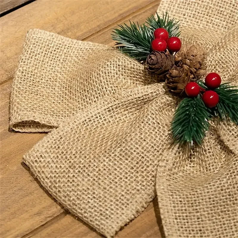 ruban jute naturel rustique 10m 15cm couleur beige marron rouge vert