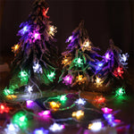 guirlande lumineuse flocons neige blanc multicolore clips festif anniversaire noel mariage valentin