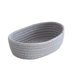 panier rangement tissé réutilisable respectueux environnement moderne beige blanc stockage rangement cosmétiques collations