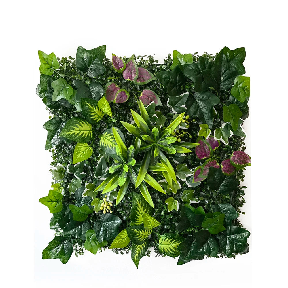 plantes artificielles herbe feuilles vertes rouge naturel decoration exterieur accrochable variées veines rouges