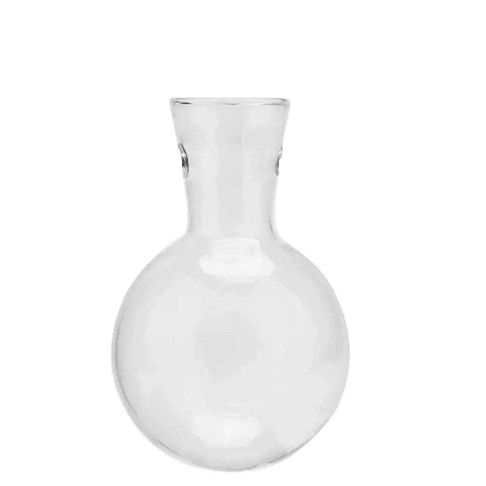 support plantes verre transparent bois naturel moderne rustique clips métalliques jardinière décoration intérieure vases