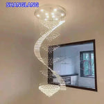 suspension lumineuse moderne cristal transparente facile certification ccc cqc fcc