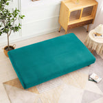 housse canapé extensible tissu jacquard vert petit carreau moderne canapé lit
