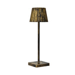 lampe table moderne lampe led rechargeable usb couleurs ambiance plissée effet vieilli base antislip.touchscreen