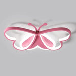 lampe moderne bleu rose papillon stylisé chambre enfant éclairage quotidien télécommande surface opaque