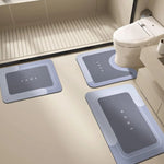 tapis bain moderne gris noir texte antidérapant salle bain maison