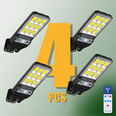 Applique murale solaire LED extérieur bleue avec détection de mouvement