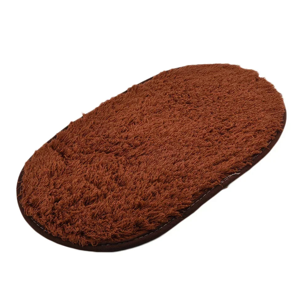 tapis bain doux absorbant mousse mémoire forme ovale couleur variée moderne