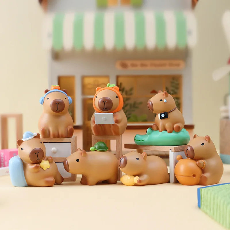 figurines animaux mignon résine couleur variée cartoon accessoire corbeille ordinateur anniversaire décoration enfants