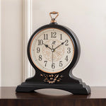 horloge table bois marron vintage aiguille quartz circulaire simple