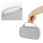 sac rangement accessoires tissu gris clair pratique ecouteurs cable usb chargeur voyage
