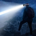 lampe frontale led rechargeable haute luminosité camping pêche randonnée cyle power bank