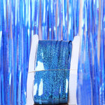 rideau pailleté bleu violet vert rouge or festif clips blancs anniversaire mariage fête
