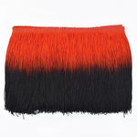 franges dégradées 100% rayonne rose bleu vert noir blanc orange violet modernes 20cm