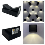 lampe murale extérieure contemporaine led aluminium étanche noir fixée mur entrée chambre coucher