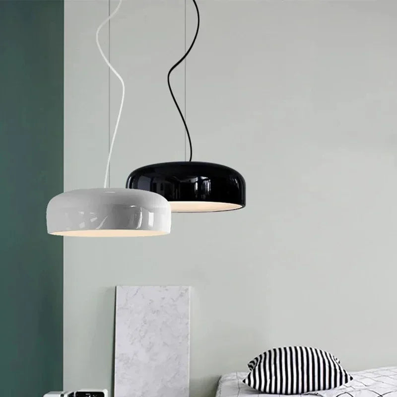 suspension lumineuse moderne e27 led blanc chrome brillant salle manger salon