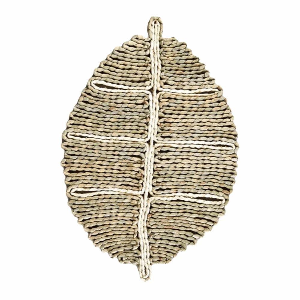 assiettes décoratives boho spirales franges naturel beige noir blanc rustic murales tressées