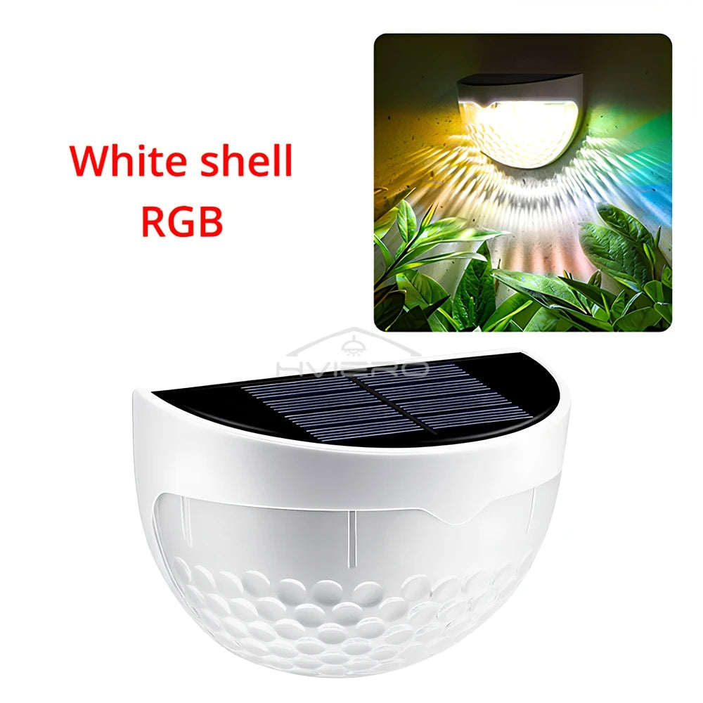 lumière solaire murale moderne perforée ip65 led noir blanc minimaliste