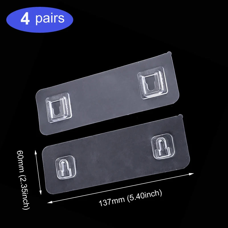 prise courant multi fentes adhésive transparente moderne pratique blanc boutons fixation