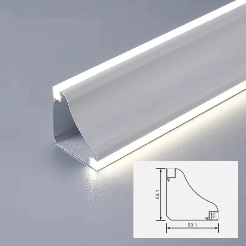 bande lumineuse led moderne blanc opacité vis aluminium 12v 3wintérieur