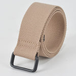 ceinture tissu unisexe beige simple boucle noire opacite 110cm 130cm black brown grey pink