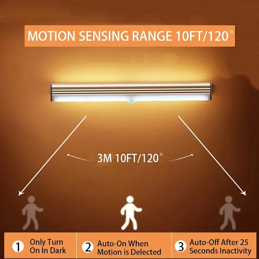 lampe led veilleuse sans fil détecteur mouvement aimantée blanc flux lumineux moderne urgence chambre