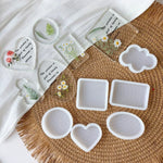 moules silicone imprimé floral moderne blanc rectangle rond cœur ellipse nuage