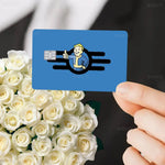 sticker carte crédit dessin animé moderne adhésif réutilisable waterproof bleu noir doré