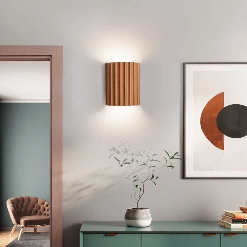applique murale moderne noire rayures verticales adhésif mur led contemporain éclairage quotidien chambre salon