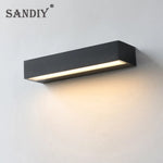 lampe murale led moderne étanche ip65 noir 20cm 30cm 50cm câble électrique verre