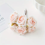 bouquet artificiel roses vintage romantique anniversaire mariage baby shower intérieur feuillets verts