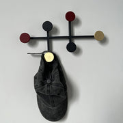 Porte-manteau mural pour entrée avec 6 crochets et étagères, style nordique moderne en métal