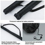 sac rangement polyestère noir pliable multiusage porte bâtons canne pêche parapluie pratique fixations poignées