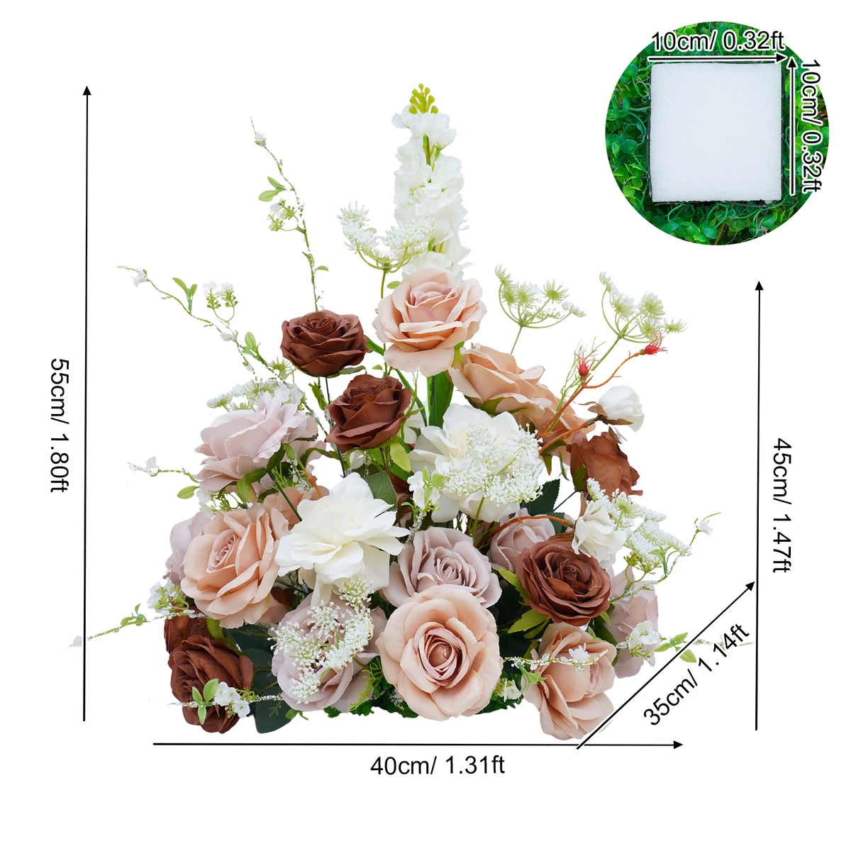 bouquets fleurs artificielles blanc rose bleu vert décoration maison anniversaire mariage party événement