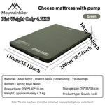 matelas gonflable double coussins gonflables pompe électrique noir vert beige cellules hexagonales camping randonnée