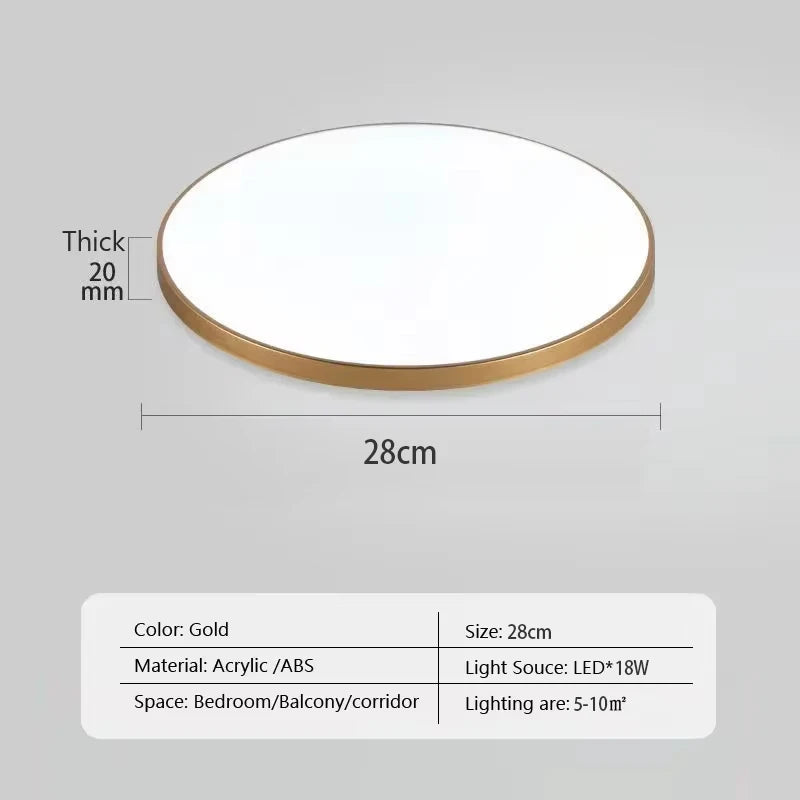 Lampe LED moderne blanc doré acrylique 28cm flux lumineux 2000 82000